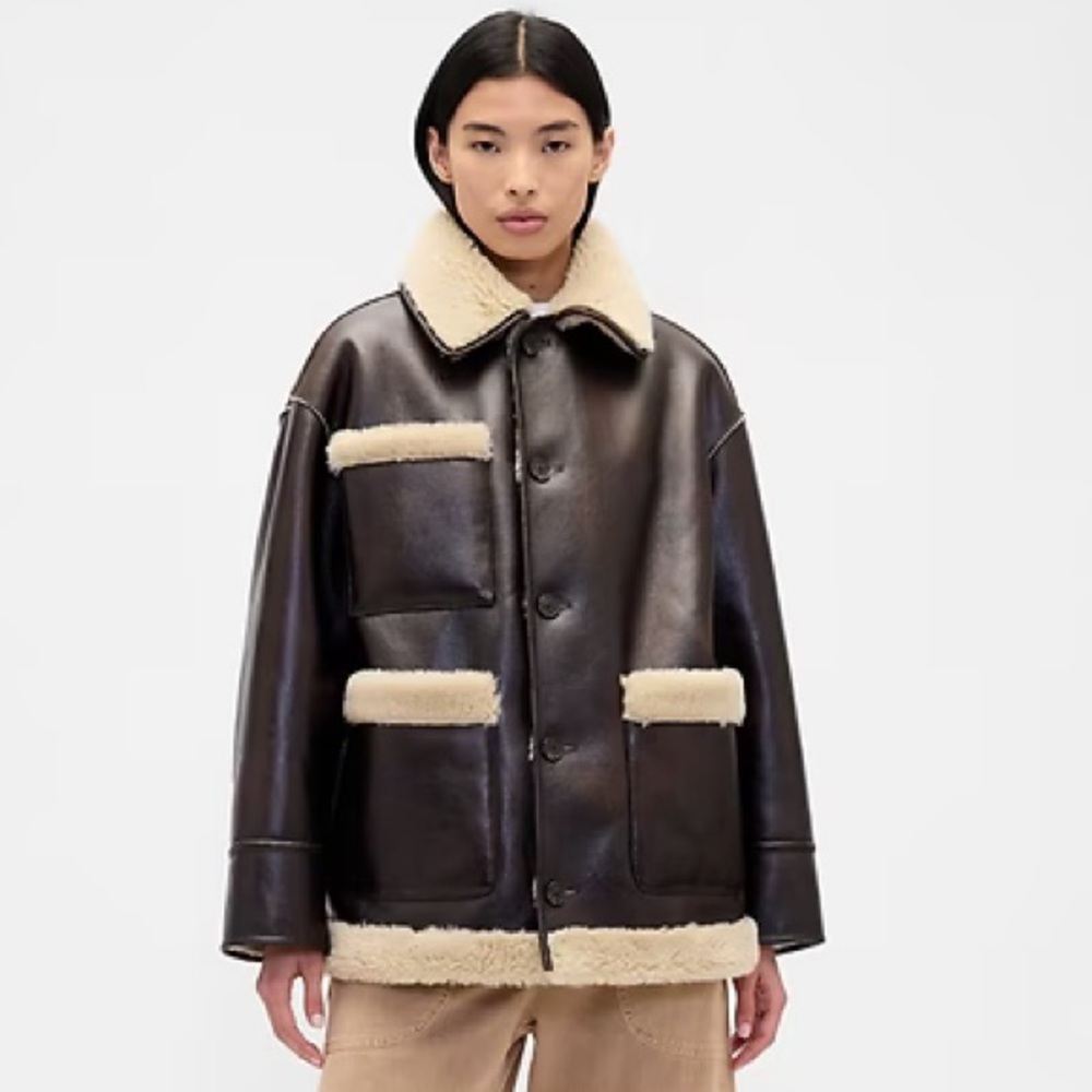 Sandy Liang x Gap Brown Reversible Sherpa xxs/xs